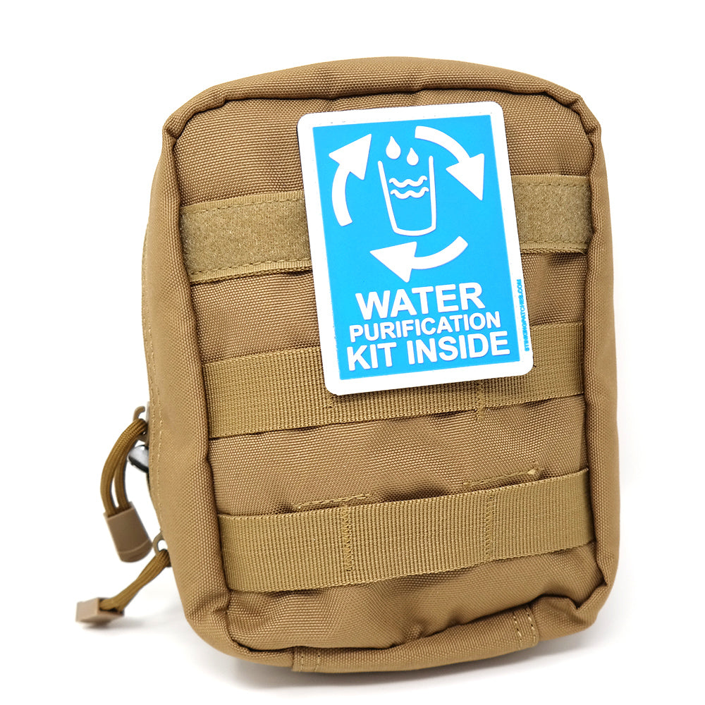 Water Purification Kit Inside PVC Hook and Loop Tactical Patch Perfe
