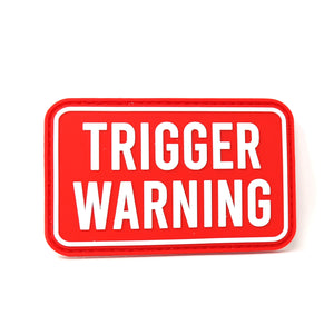 Trigger Warning PVC Hook and Loop Patch