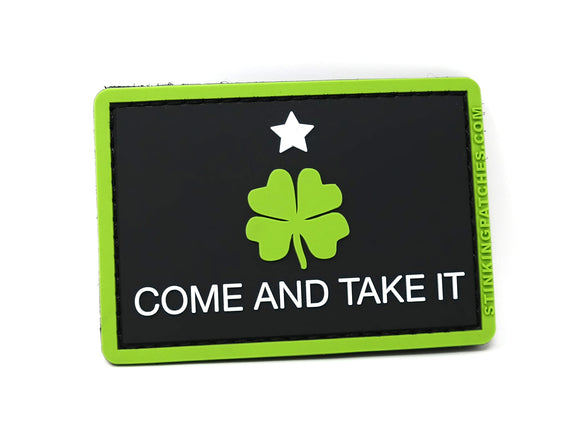 Come and Take It Four Leaf Clover PVC Patch