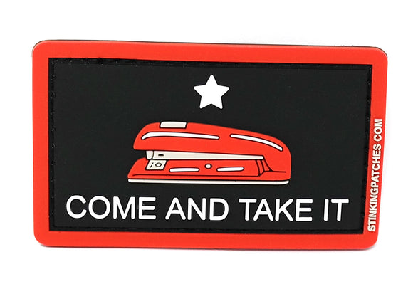 Come and Take It Red Stapler Morale Patch