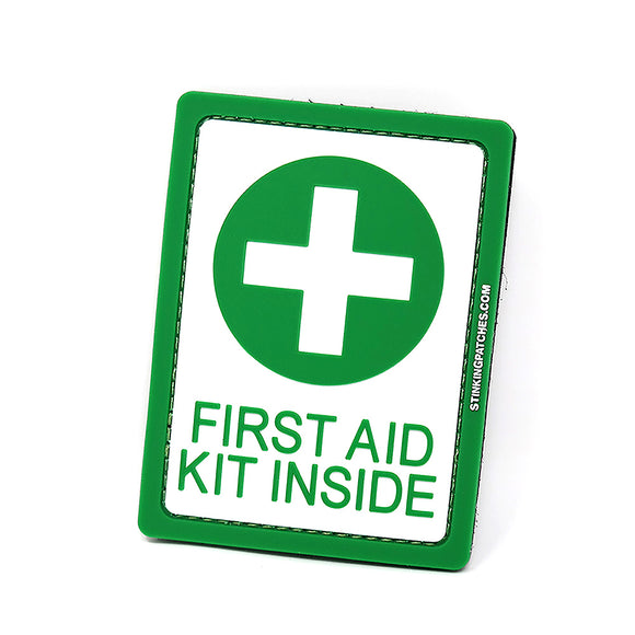 Green First Aid Kit Inside PVC Patch
