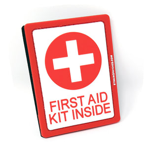 Red First Aid Kit Inside PVC Patch