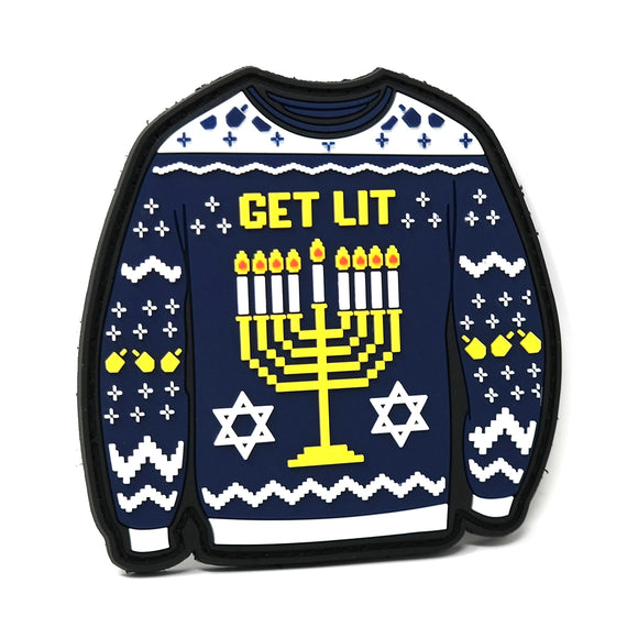 Get Lit Ugly Jewish Sweater PVC Tactical Patch
