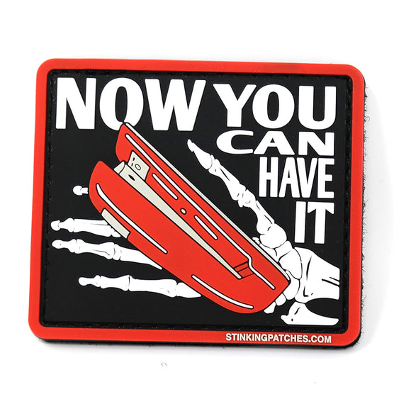 Now You Can Have It Red Stapler Office Space Hook and Loop Patch