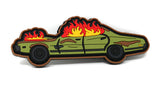 The Dude's Burning Car PVC Patch