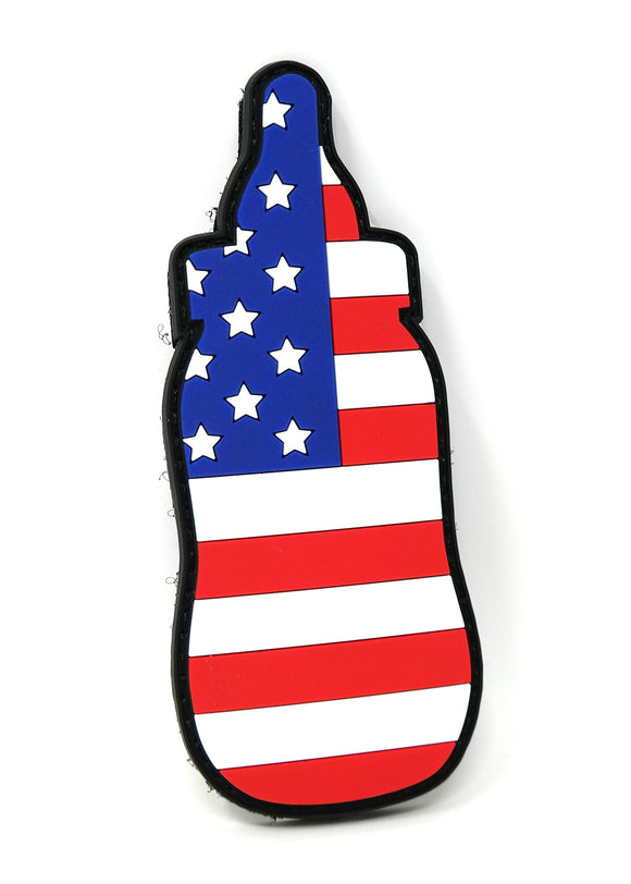 American Flag Baby Bottle PVC Patch