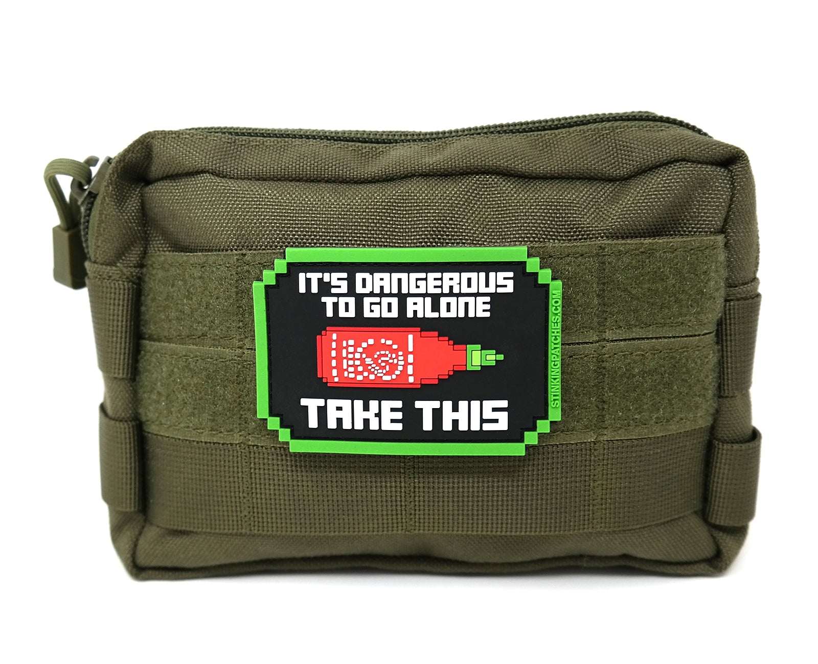 It's Dangerous to Go Alone Hot Sauce PVC Hook and Loop Patch | Funny Tactical Patch