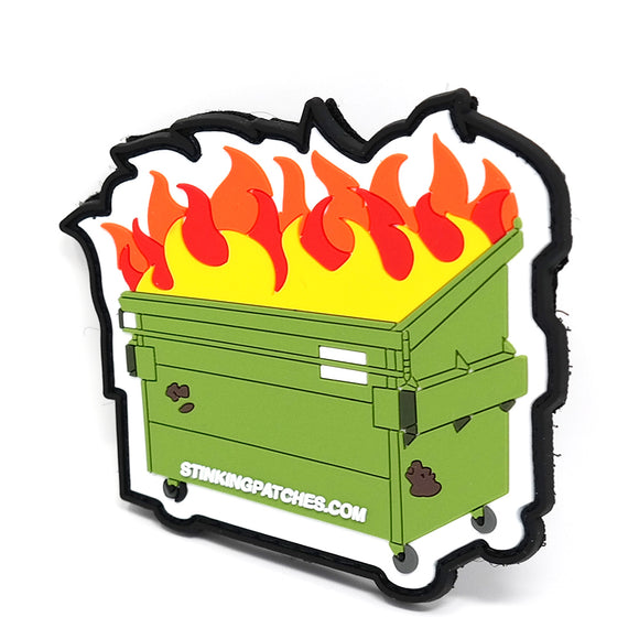 Dumpster Fire PVC Tactical Hook and Loop Patch | Funny Tactical Patch