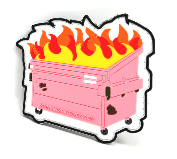 Pink Dumpster Fire PVC Patch