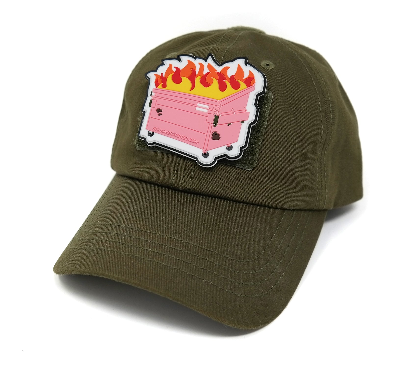 https://www.stinkingpatches.com/cdn/shop/products/pink-dumpster-fire-tactical-pvc-patch-on-hat-1_1024x1024@2x.jpg?v=1673187707