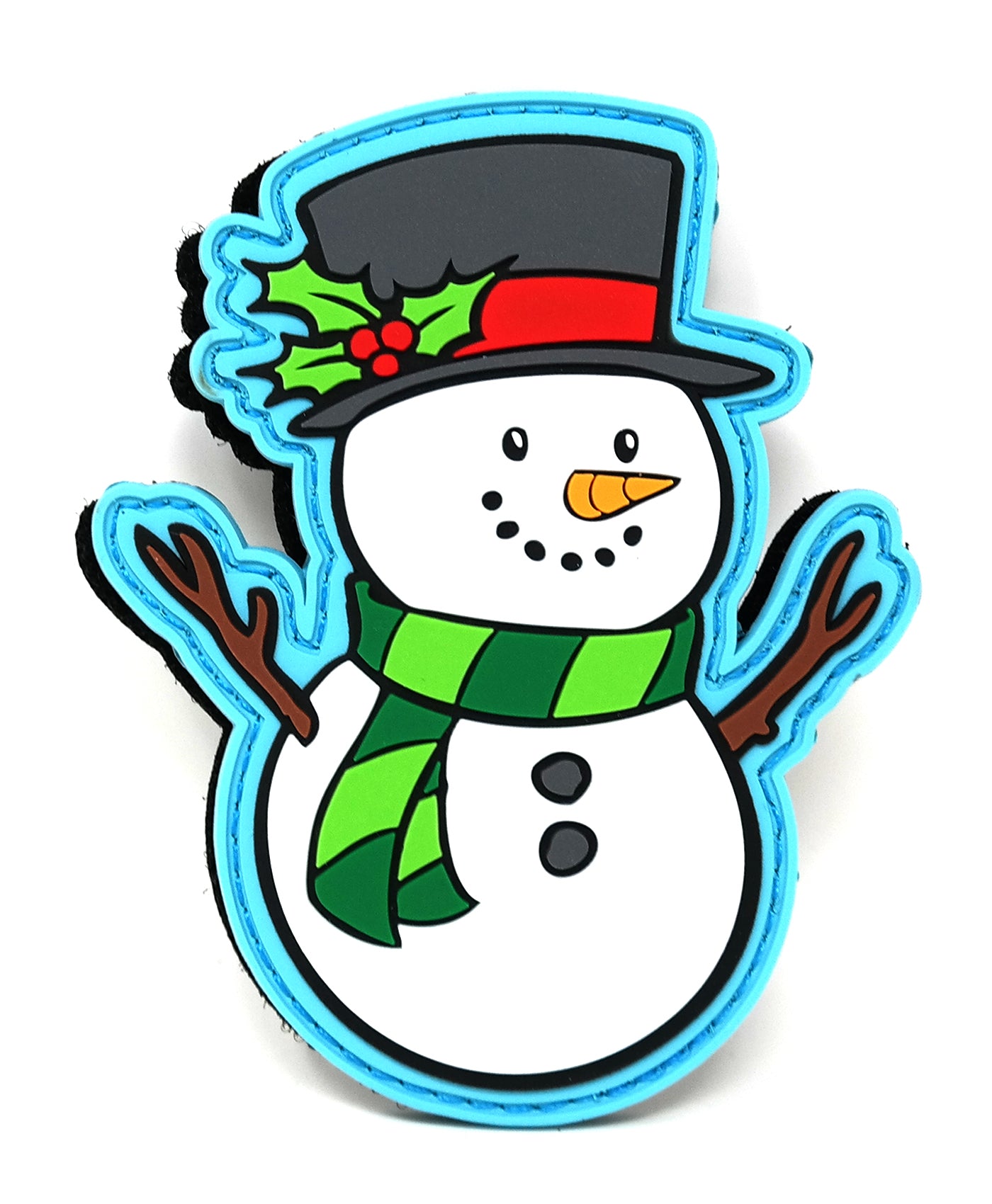 Snowman Hook and Loop PVC Rubber Patch  Christmas Tactical Patch –  Stinking Patch Co.
